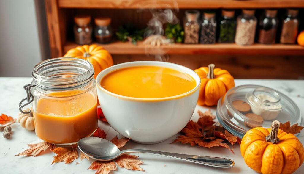 Butternut squash soup storage and reheating