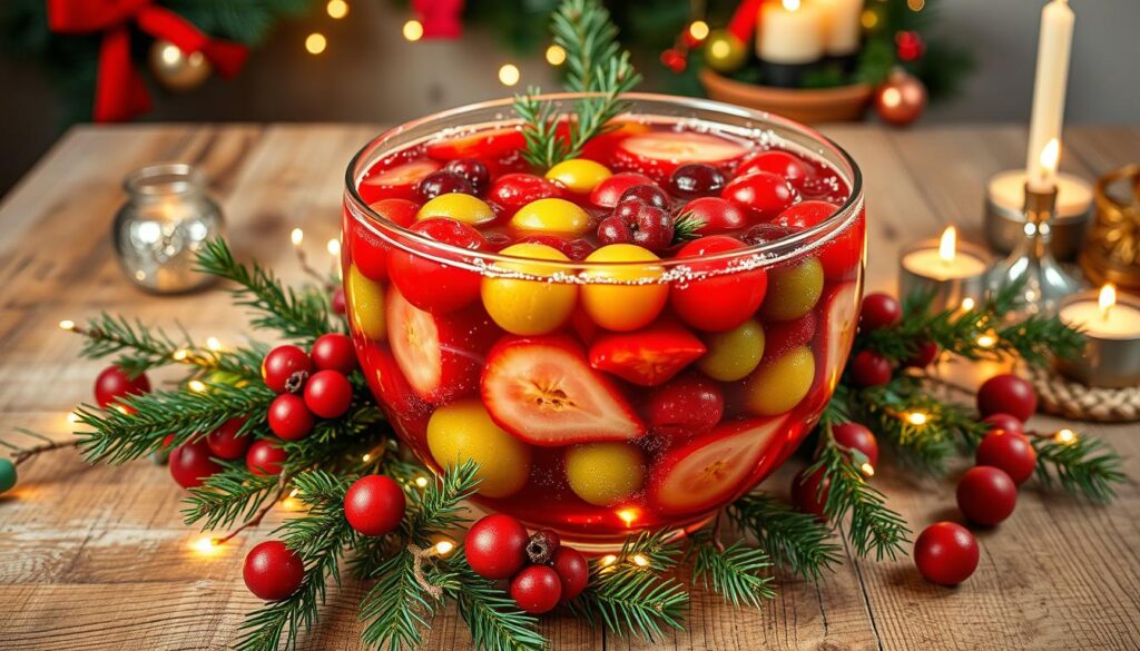 Christmas punch bowl