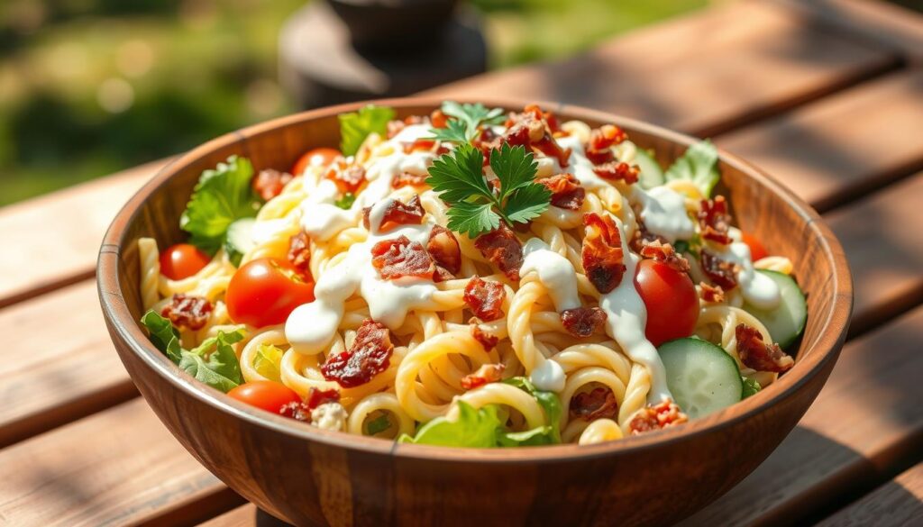 Crispy Bacon Ranch Pasta Salad