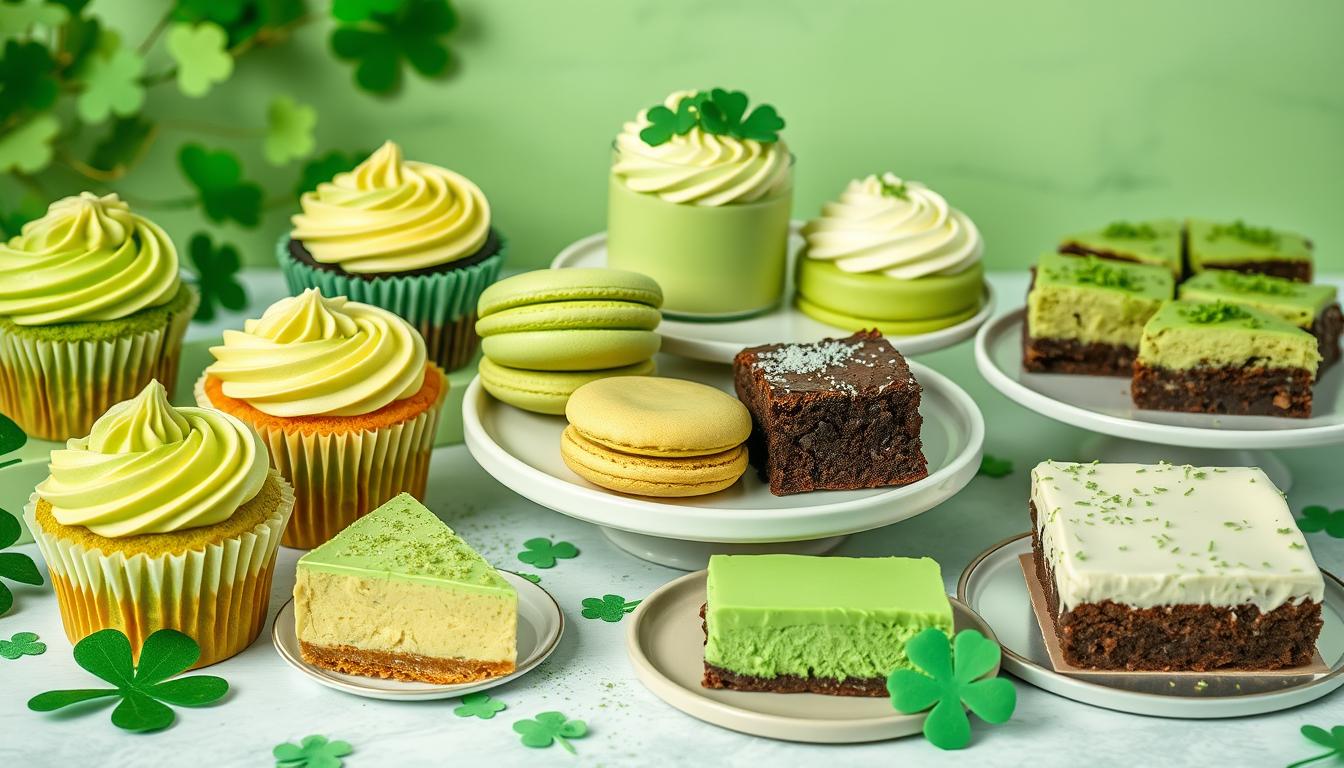 Green desserts for st Patrick's day