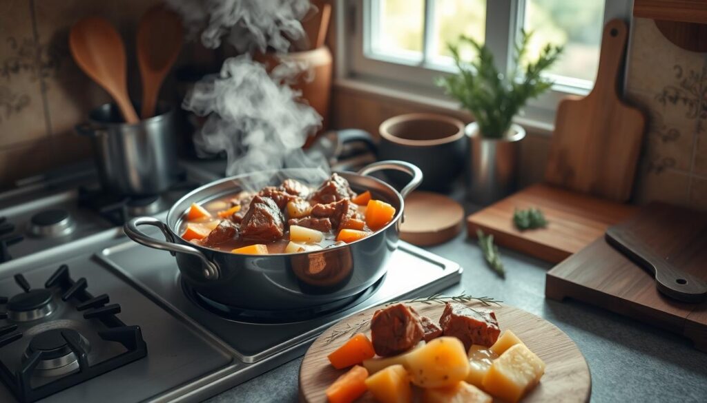 beef stew cooking process