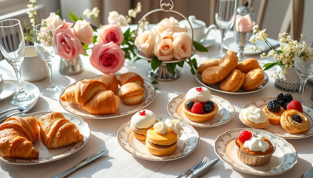 elegant brunch pastries