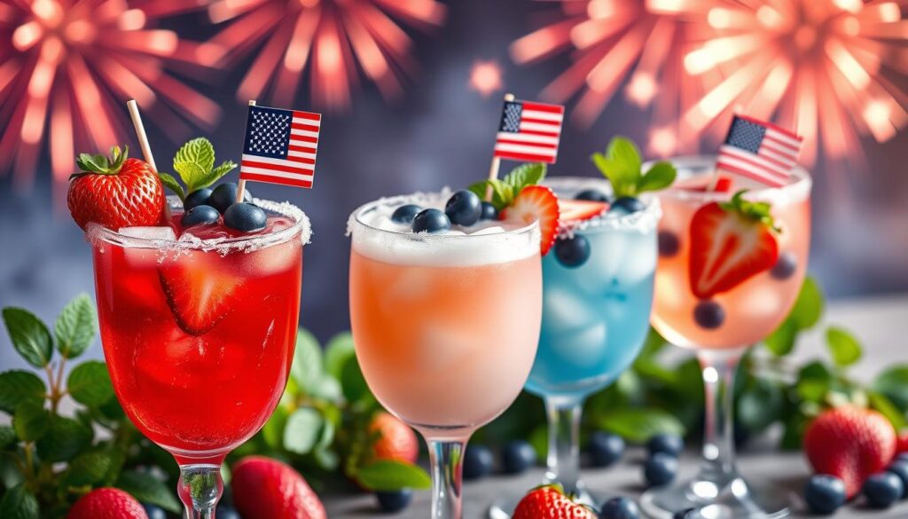 patriotic cocktail garnishes